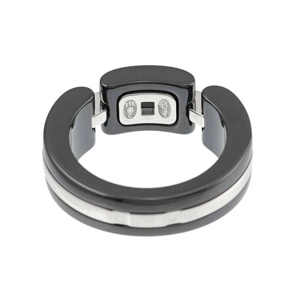 CHANEL ULTRA Diamond Ring Black Ceramic 18K WG 750 Size49 4.75-5(US) 90276502 - Picture 8 of 9